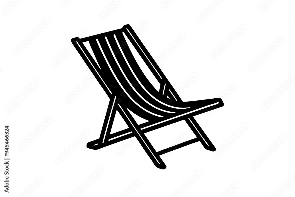beach chair summer vector illustration beach chair summer vector illustration