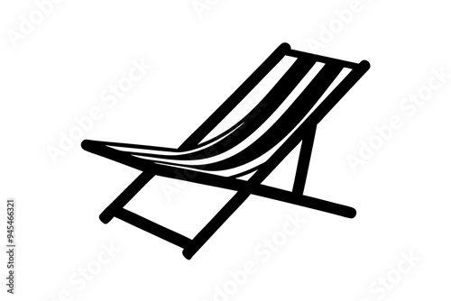 beach chair summer vector illustration 
