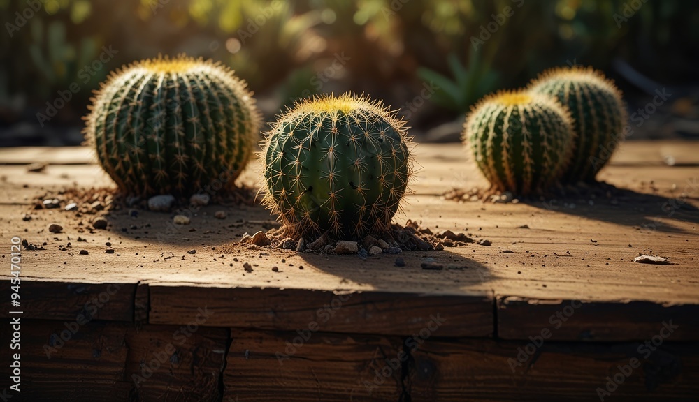 Desert Cacti Under Gentle Light Desert Cacti Under Gentle Light