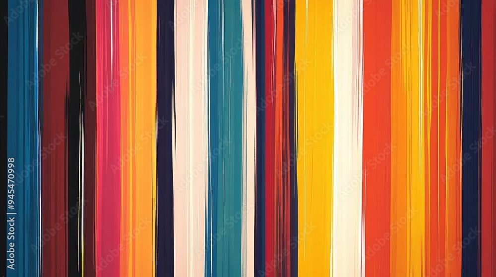 Colorful vertical stripes create an abstract artistic pattern on a vibrant background perfect for decorative wallpaper and unique interior design accents Colorful vertical stripes create an abstract artistic pattern on a vibrant background perfect for decorative wallpaper and unique interior design accents