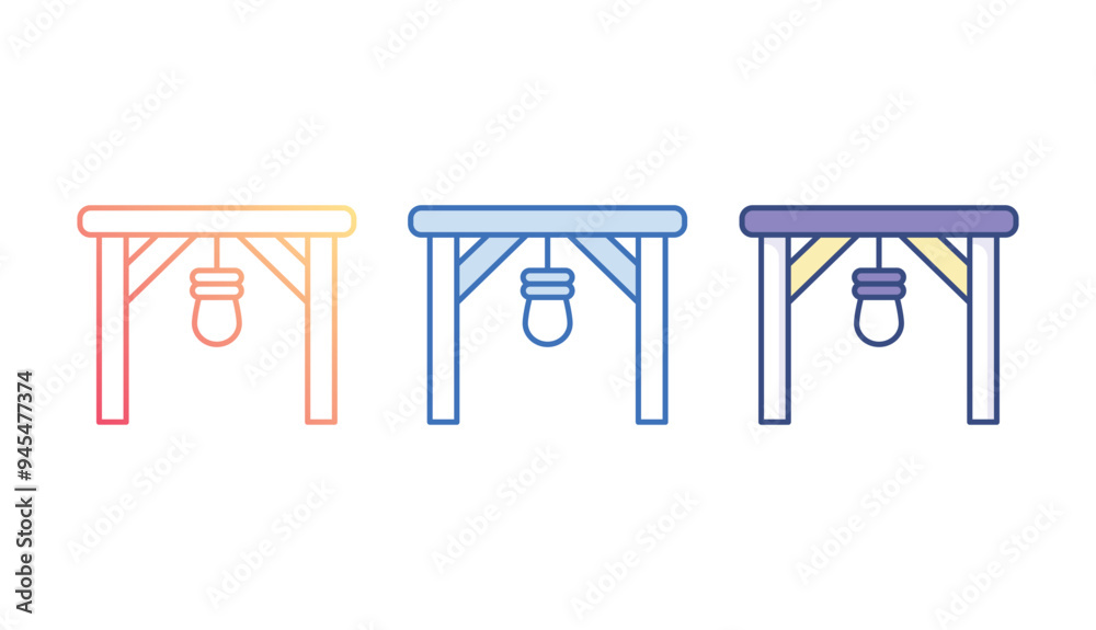 Death Rope icon design with white background stock illustration