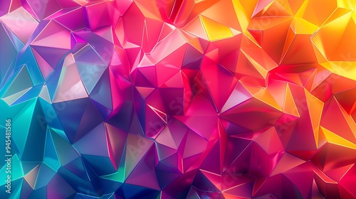 Intersecting Shapes: Prismatic Polygonal Abstract