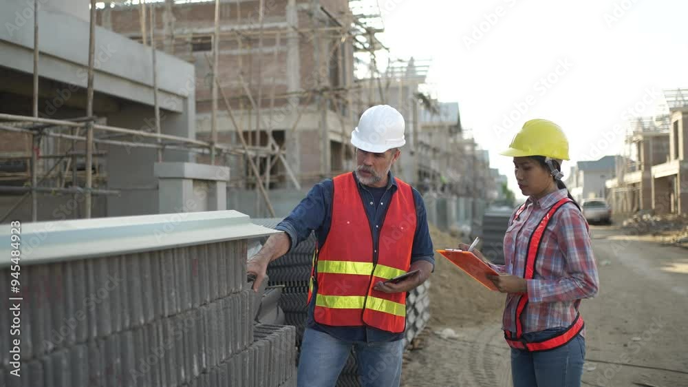 Blue collar workers are building house. Construction and blue collar worker. Blue collar workers are building house. Construction and blue collar worker.