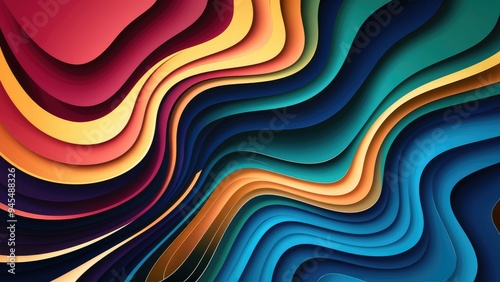  Vibrant Abstract Waves: Dynamic Color Patterns and Textures. Creative Colorful Line Art. Futuristic Fluid Color Design.