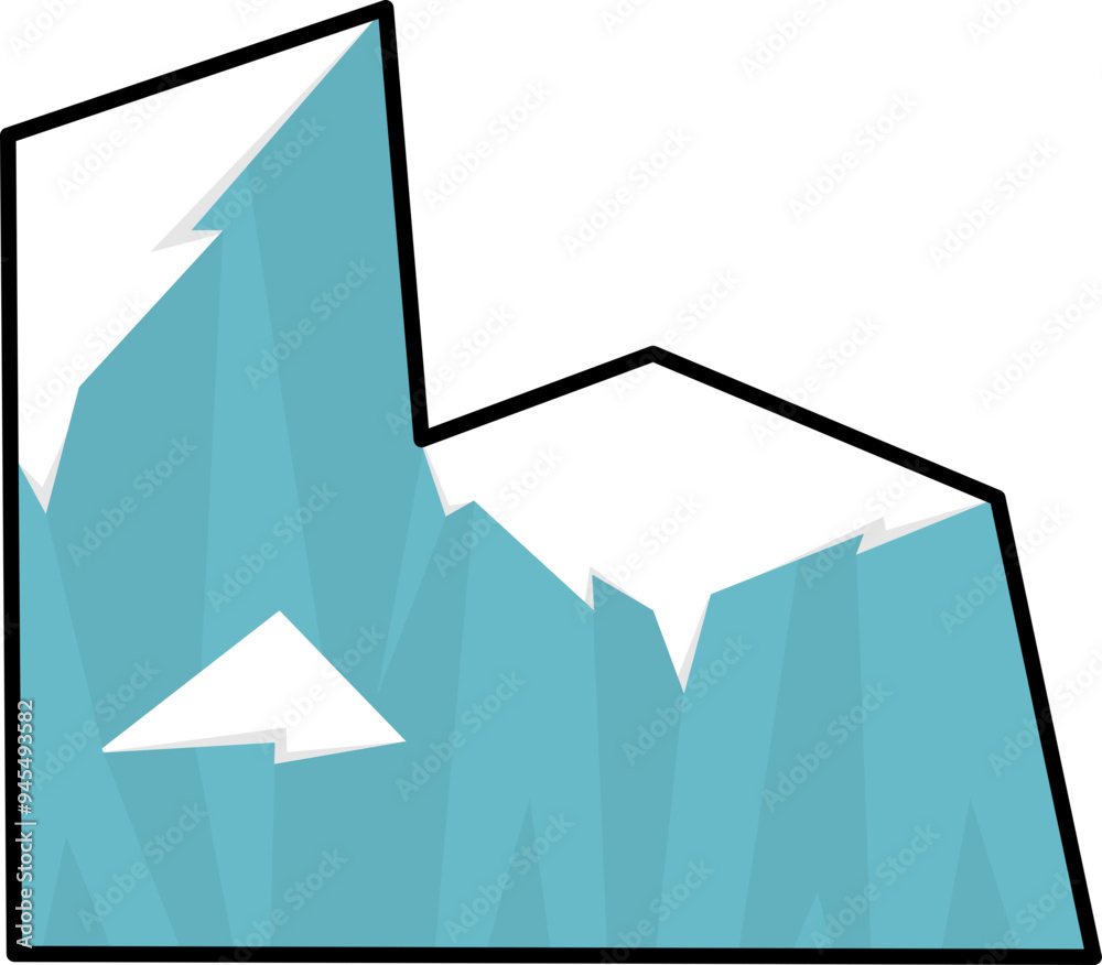 Interesting Iceberg Frame Corner Illustration Interesting Iceberg Frame Corner Illustration