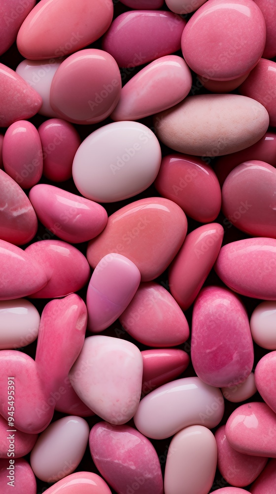 A collection of smooth, pink stones arranged closely together, creating a visually appealing texture. A collection of smooth, pink stones arranged closely together, creating a visually appealing texture.