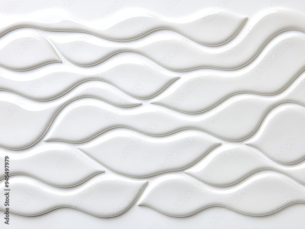 Fototapeta premium Embossed ceramic surface, polished finish, 3D background