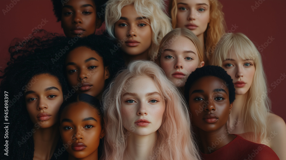 A group portrait featuring models of various skin tones, ages, genders, and body types, celebrating the diversity of beauty. A group portrait featuring models of various skin tones, ages, genders, and body types, celebrating the diversity of beauty.