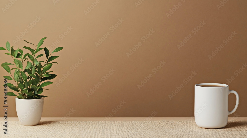 Coffee & Plant Minimalism.