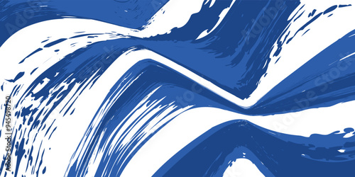 Abstract Blue and White Grunge Background with Halftone Style. Brush Stroke Illustration for Banner, Poster or Sports, modern, eps10.