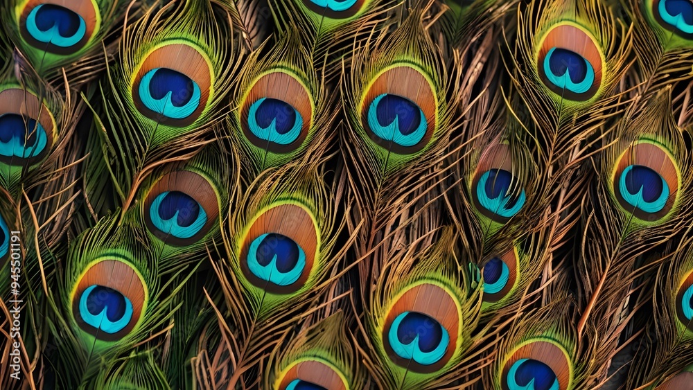 Obraz premium peacock feather background