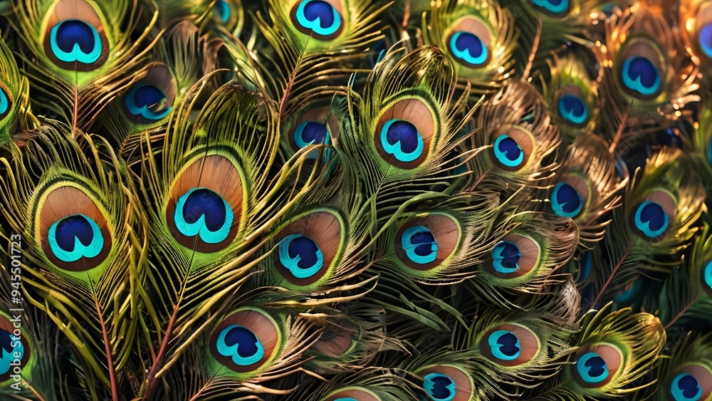 Obraz premium Peacock feathers background