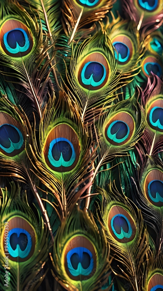 Obraz premium Peacock feathers background