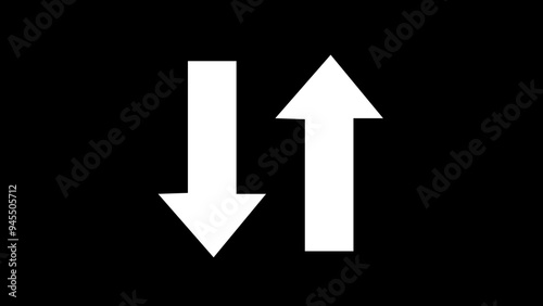 Free Download Swipe up down directional white arrow. Arrow keys pointing up down with black screen. Social media scroll arrow buttons - GFXLoad