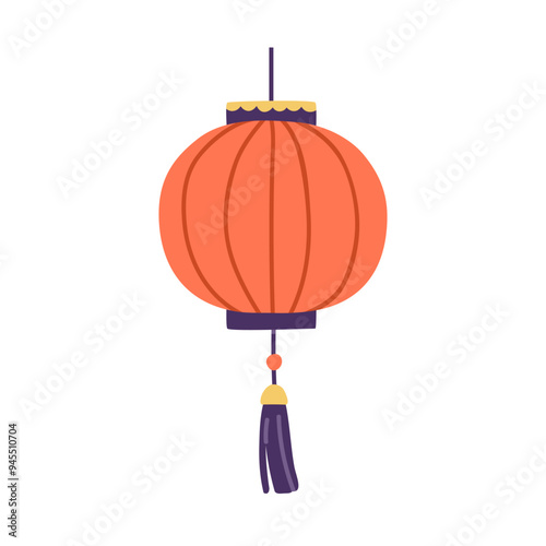 Chinese lantern, red paper lamp. Oriental decoration for Lunar New Year, CNY....