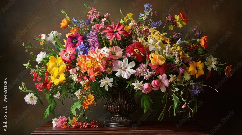 A Vibrant Bouquet of Summer Flowers A Vibrant Bouquet of Summer Flowers
