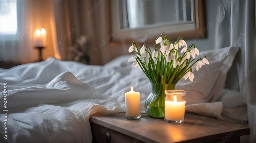 snowdrops on the bed snowdrops on the bed