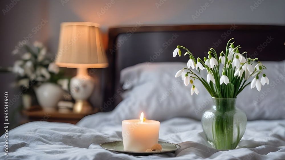 snowdrops on the bed snowdrops on the bed
