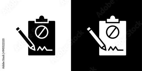 Document petition icon logo set vector