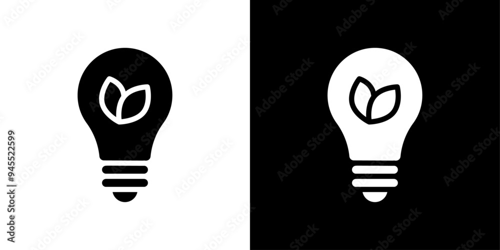 Eco light bulb icon logo set vector Eco light bulb icon logo set vector