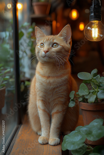 cat on the window