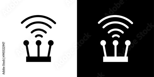 Fiber optic cable icon logo set vector