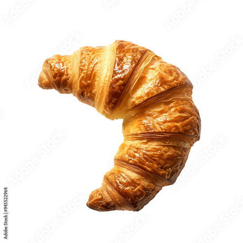 Croissant, Dish, Isolated on Transparent Background, Graphic Resource for Gourmet Advertising, Menu Design, Website Banners, Packaging, and Social Media Campaigns