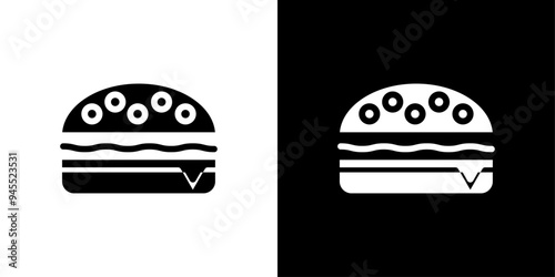 Hamburger icon logo set vector