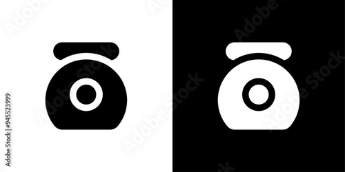kettlebell icon logo set vector