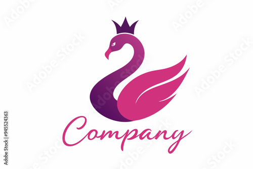 Beautiful swan logo design for a company 