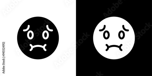 Nauseated emoji icon logo set vector
