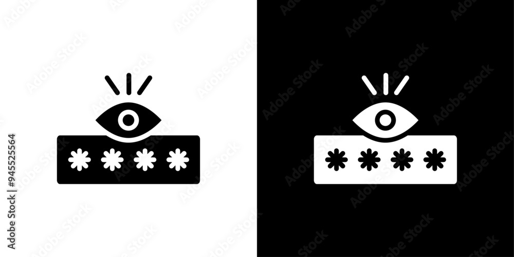 Obraz premium Password security icon logo set vector