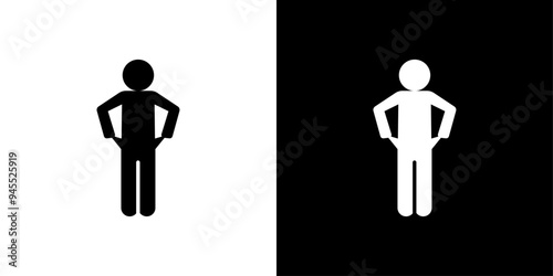 poor person empty pockets icon logo set vector