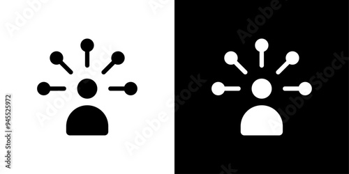 Productive man icon logo set vector