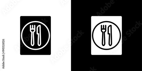 recipe book icon logo set vector