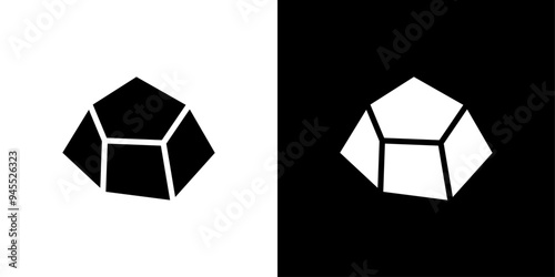 Rock stone crystal icon logo set vector