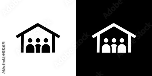 roommates icon logo set vector