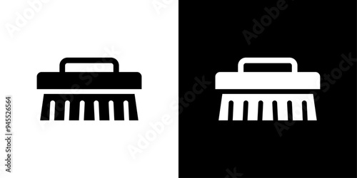 Scrubbing brush icon logo set vector