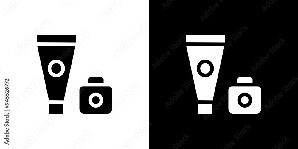 Skincare products icon logo set vector Skincare products icon logo set vector
