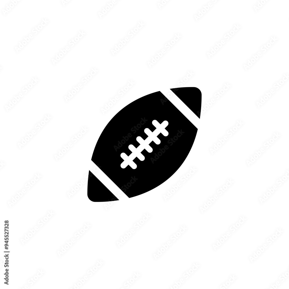 Black and white vector icon of an American football, perfect for sport-related designs. Black and white vector icon of an American football, perfect for sport-related designs.