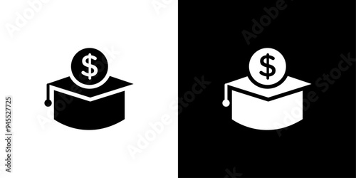 tuition fee icon logo set vector