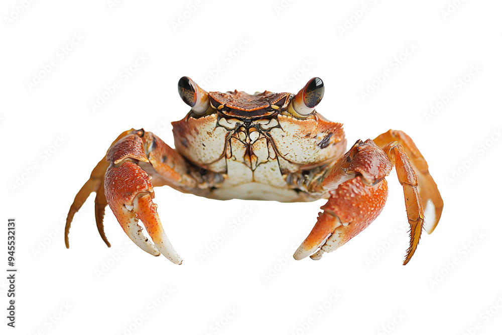 Crab isolated on white background. AI generative. Crab isolated on white background. AI generative.
