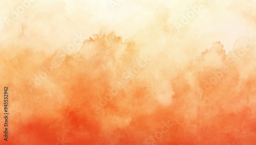 Orange Watercolor Background with Vibrant Ombre Effect, Warm and Creative for Artistic Designs