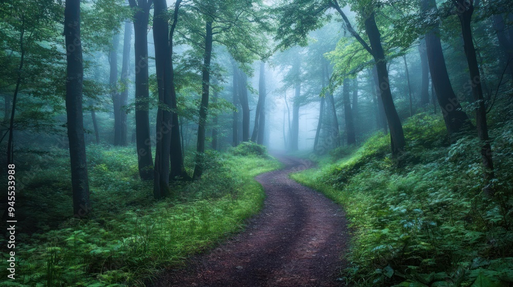 Fototapeta premium Misty Forest Path
