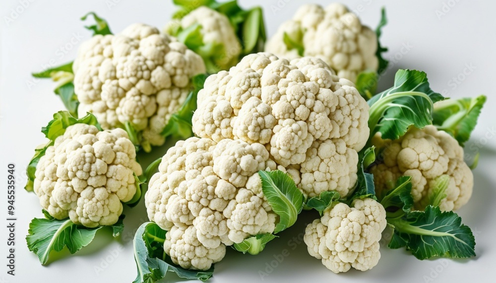 Fresh cauliflower and broccoli on a table, highlighting healthy and organic vegetables for a nutritious meal Fresh cauliflower and broccoli on a table, highlighting healthy and organic vegetables for a nutritious meal