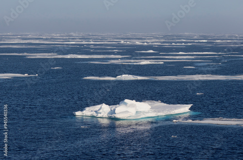 Arctic pack ice near the Svalbard archipelago