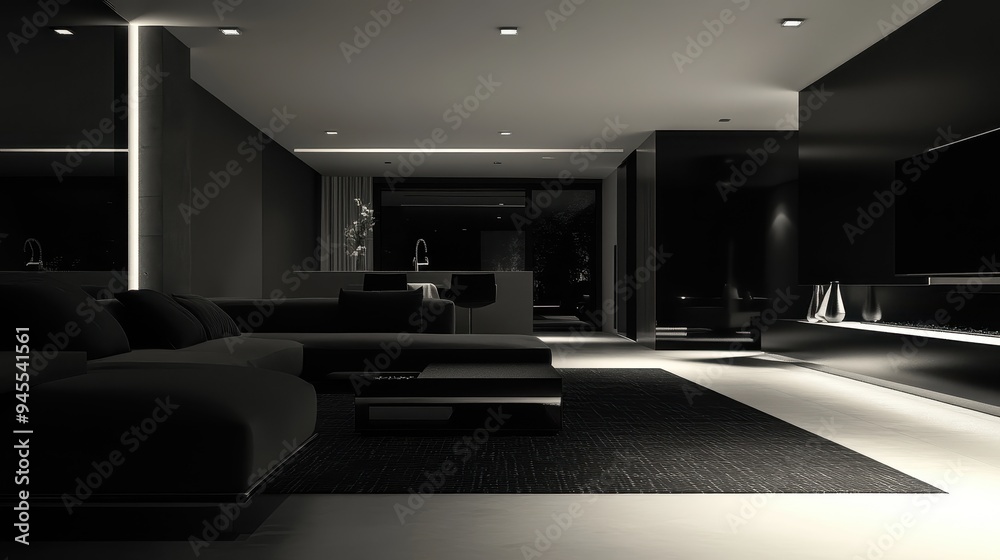 Modern Black and White Interior Design Modern Black and White Interior Design