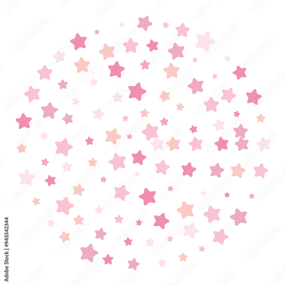 Pink vector confetti with stars, decoration for wedding banners or birthday card. Pink vector confetti with stars, decoration for wedding banners or birthday card.