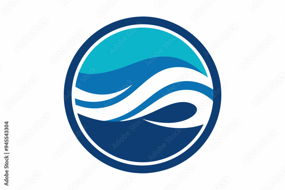 Pool kit round shape logo for swimming pool company Pool kit round shape logo for swimming pool company