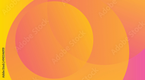 Abstract background with gradient overlapping circles from yellow to pink for minimal, modern and energetic design